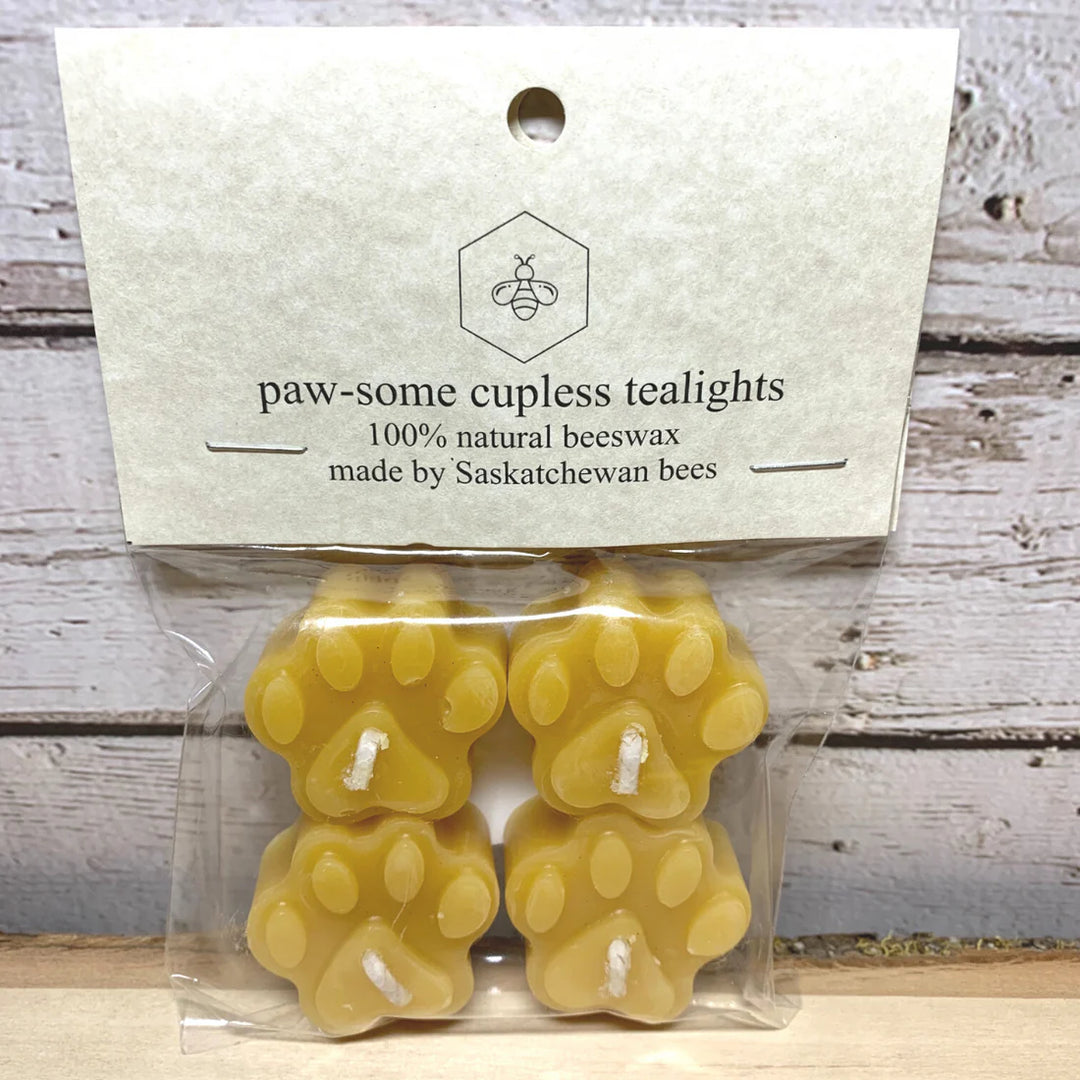 Tu-Bees Gourmet Honey - Beeswax Paw Tealight Candle (Single)