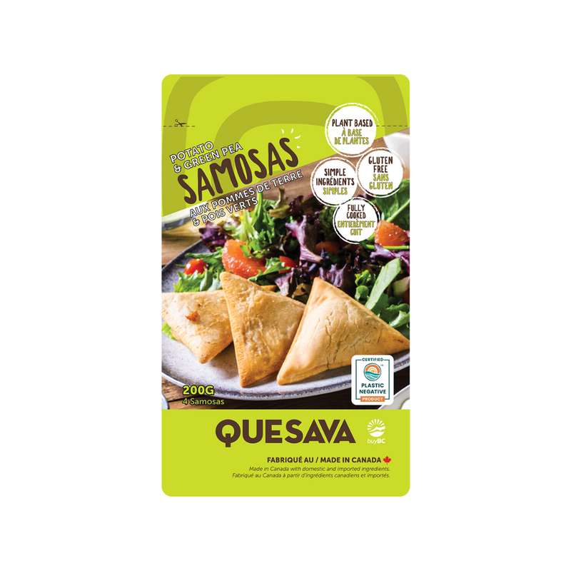 Quesava - Green Pea and Potato Vegan Samosas