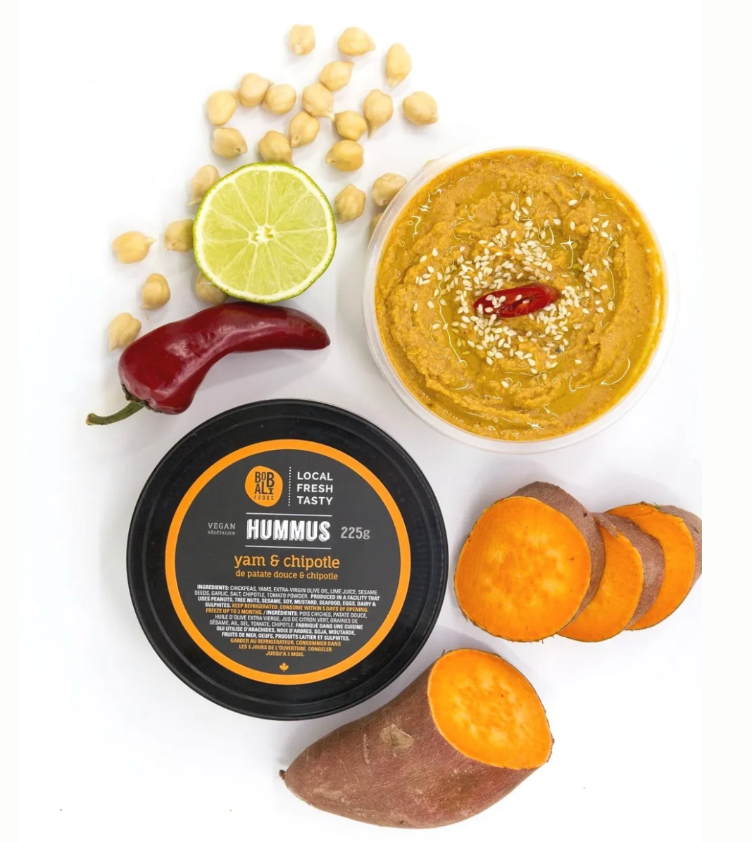 Bobali - Hummus - Yam & Chipotle (225g)