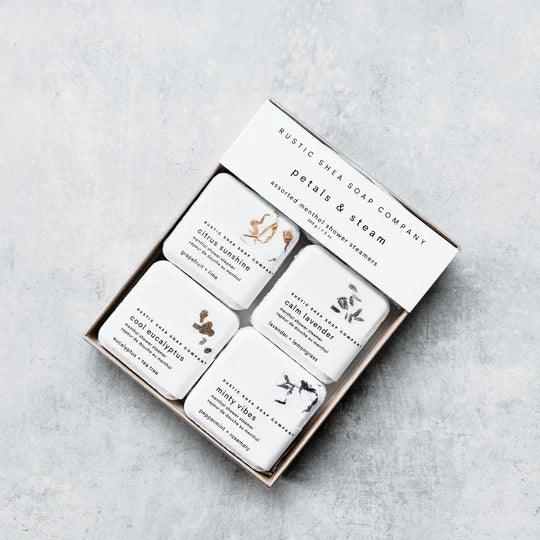 Rustic Shea Soap Company - Shower Steamer Gift Set (Petals and Steam)