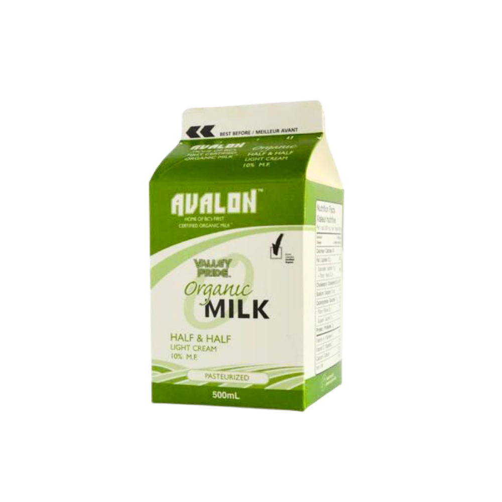 Avalon Dairy - Organic Half & Half Cream (500ml Carton)