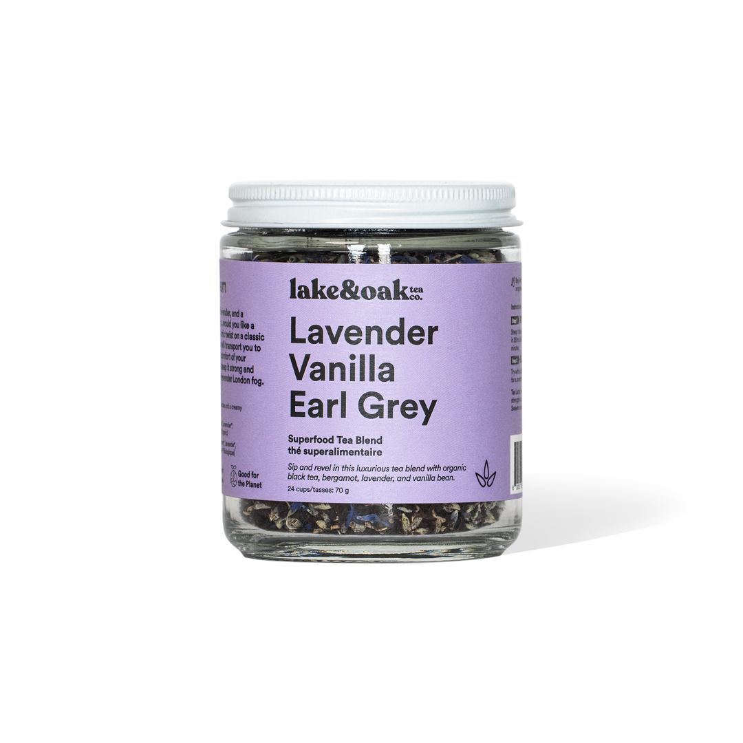 Lake & Oak Tea Co. - Lavender Vanilla Ear Grey Superfood Tea Blend Bulk