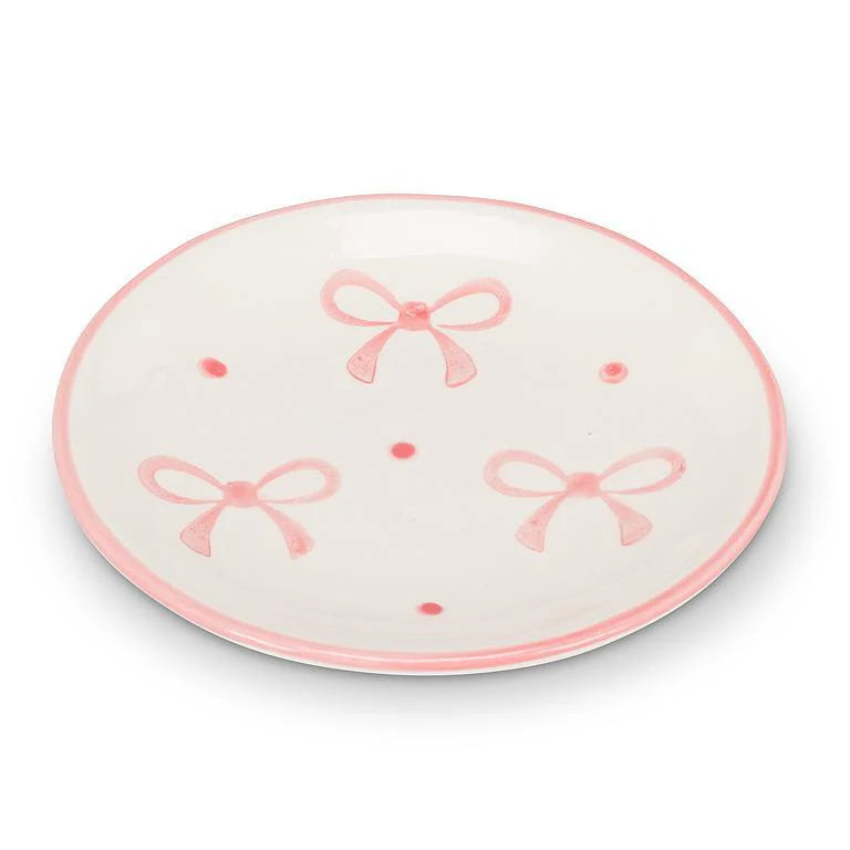 Abbott Collection -Pink Bow Trinket Dish