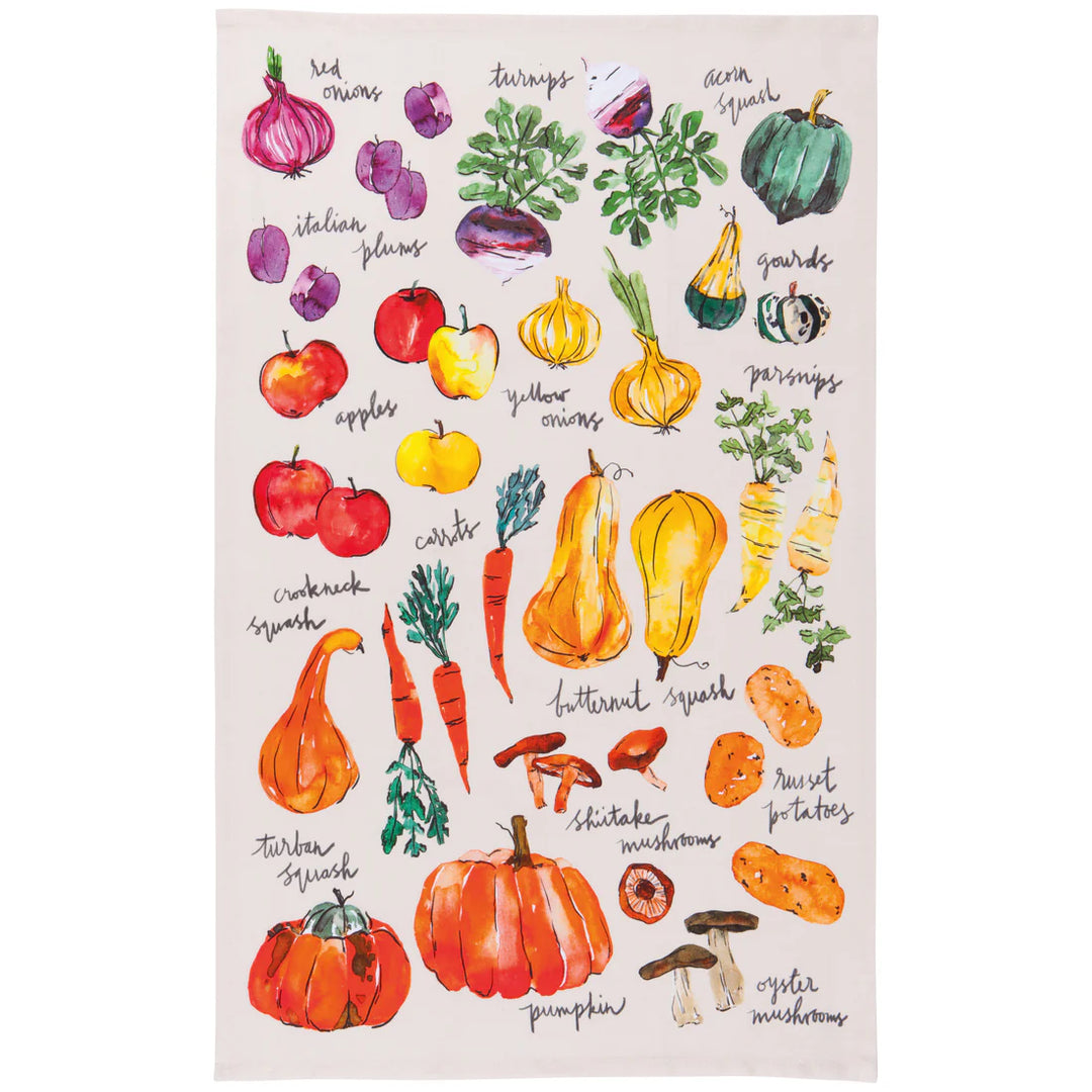 Danica - Veggie Stand Printed Cotton Dishtowel