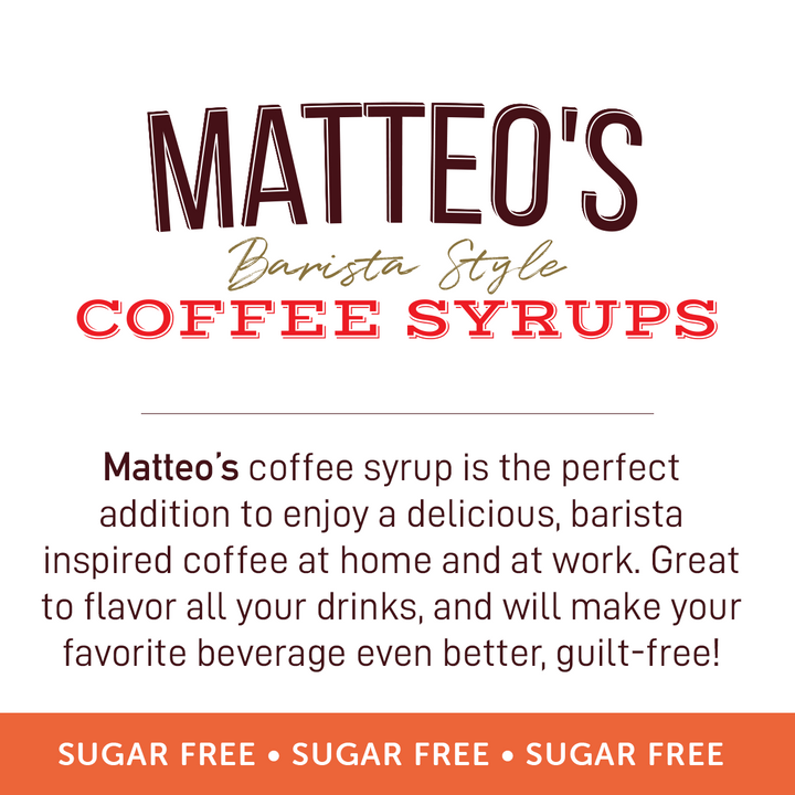 Matteo's Sugar Free Coffee Syrup, Pumpkin Spice, 0 Calories, 0 Sugar, Keto Friendly