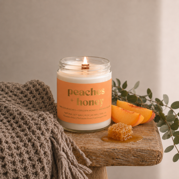 Prairie Creek Candles - Non Toxic Soy Candle - Peaches & Honey