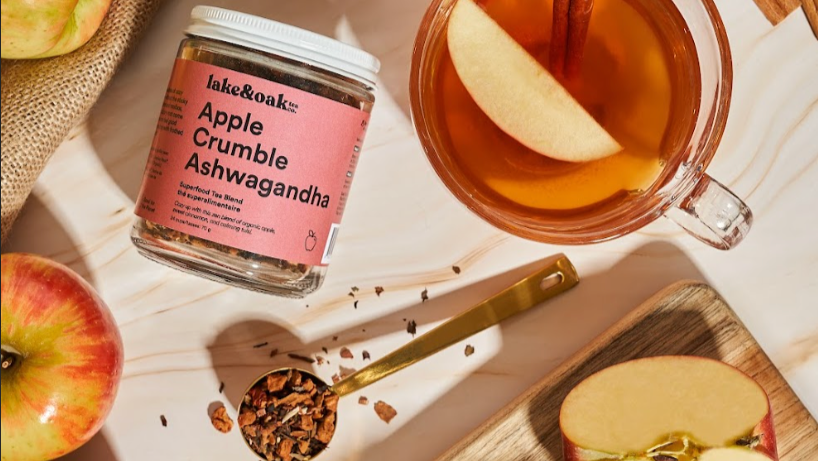 Lake & Oak Tea Co. - Apple Crumble Ashwagandha - Superfood Tea Blend