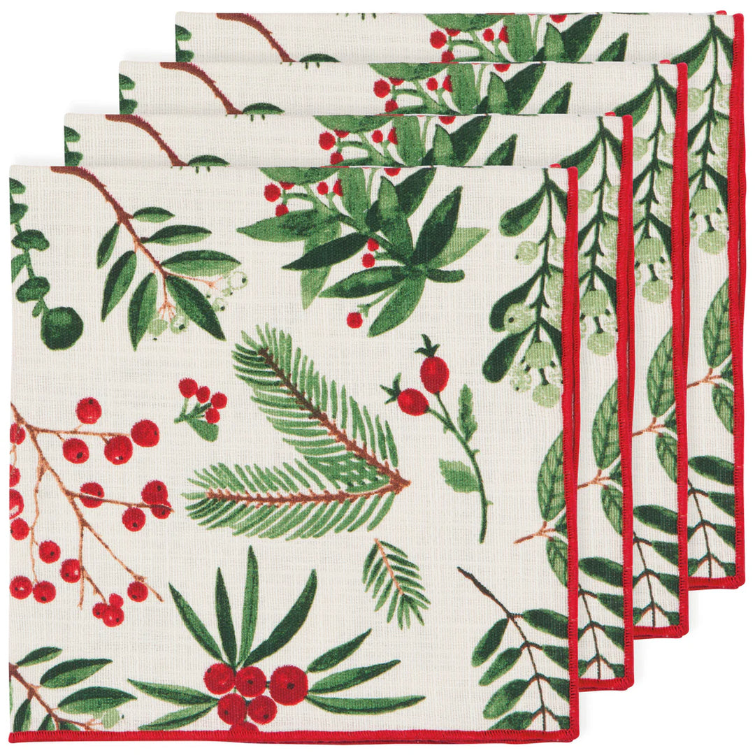 Danica - Winterberry Printed Napkins Set of 4