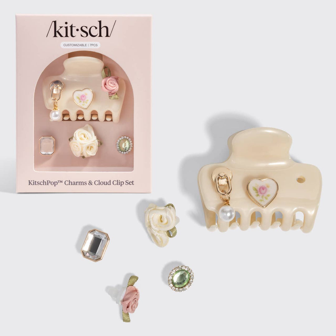 Kitsch - Pop™️ Cloud Clip 7pc Set Vintage - Pearlized Cream