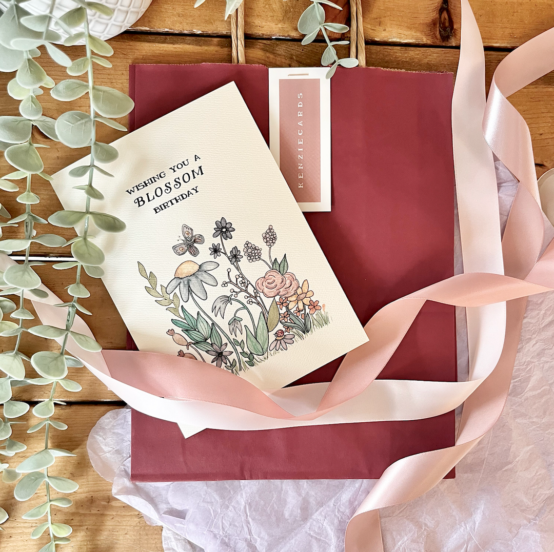 Birthday – “Wishing You A Blossom Birthday” Garden Pun Card