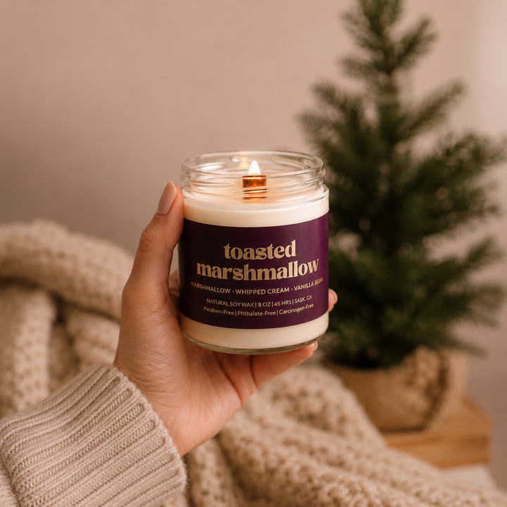 Prairie Creek Candles - Non Toxic Soy Candle - Toasted Marshmallow