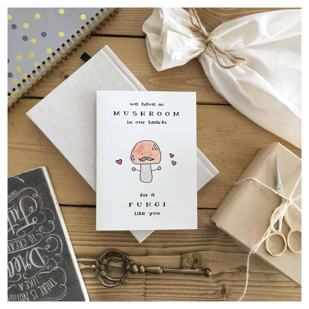Dad – “Mushroom In Our Hearts” Punny Mushroom Card