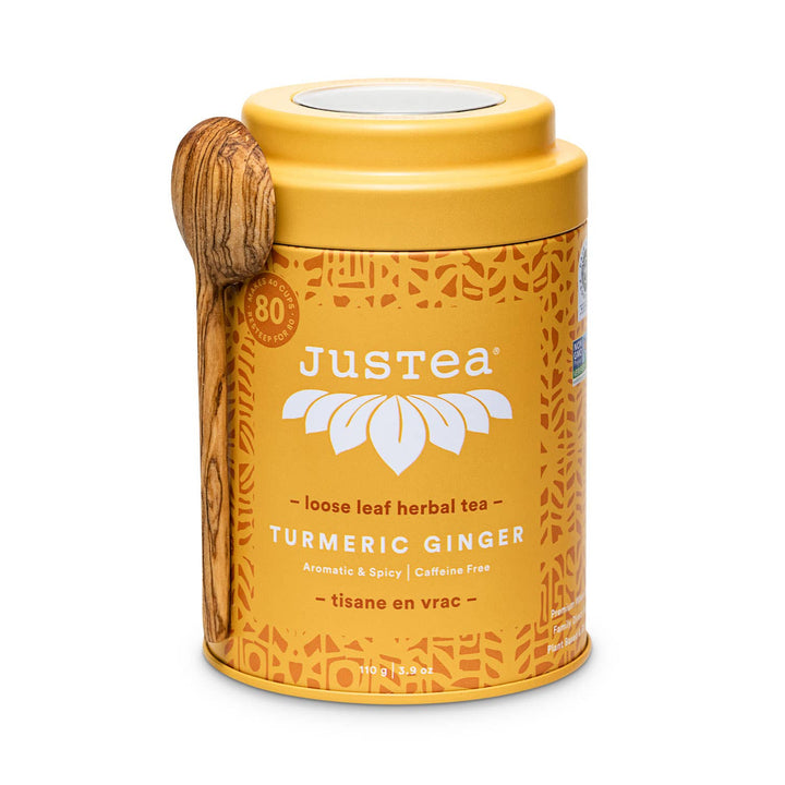 JusTea - Turmeric Ginger Tea Tin & Spoon