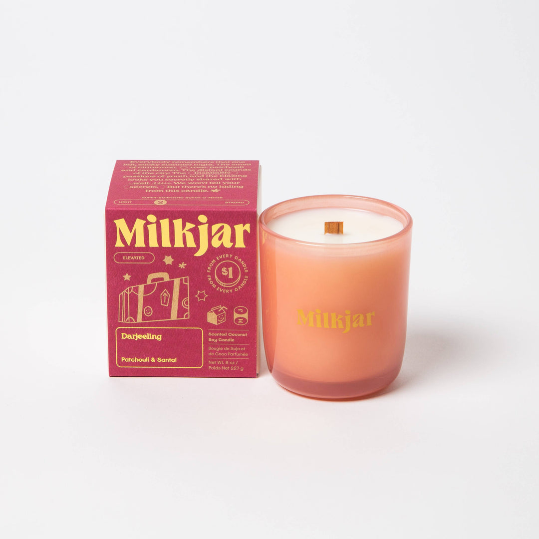 Milk Jar Candle Co. - Darjeeling - Patchouli & Santal Coconut Soy 8oz Candle