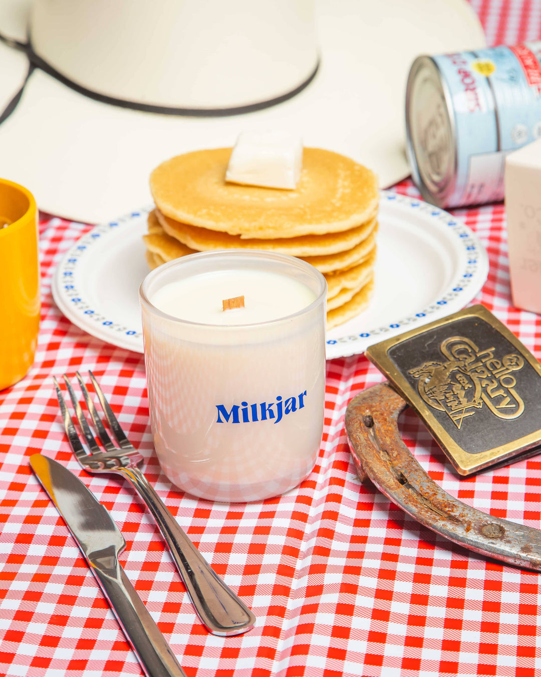 Milk Jar Candle Co. - Pancake Breakfast - Butter, Syrup & Blueberry 8oz Soy Candle