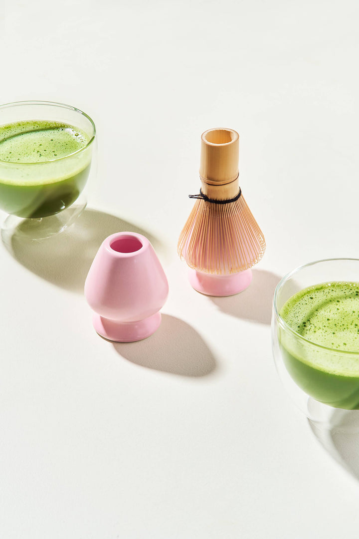 Lake & Oak Tea Co. - Pink Matcha Whisk Stand