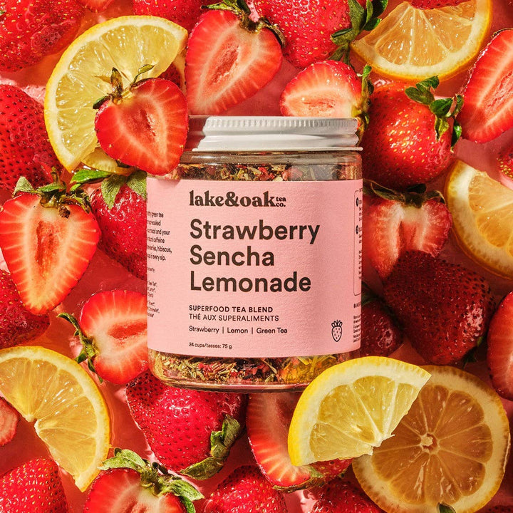 Lake & Oak Tea Co. - Strawberry Sencha Lemonade - Superfood Tea Blend