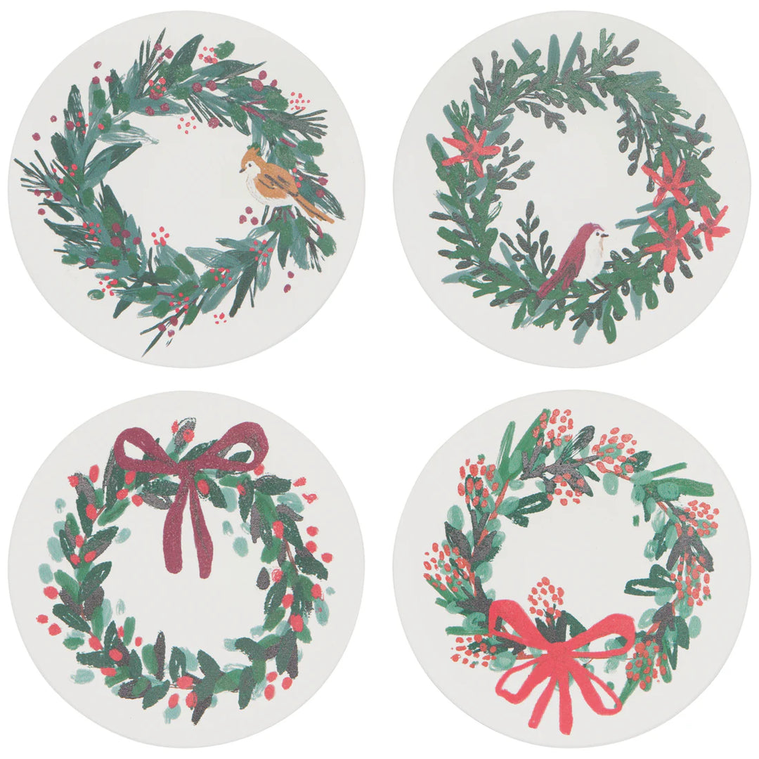 Danica - Wreaths Soak Up Coasters Set of 4