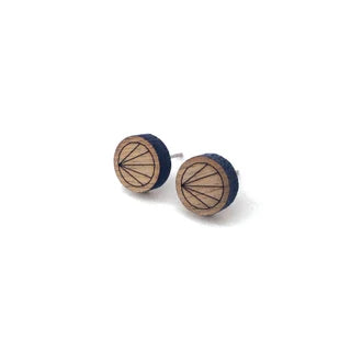 Cabin + Cub - Walnut Geometric Earrings