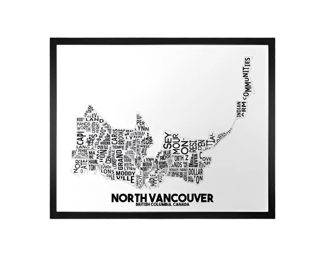 Damon D Chan - Cities Typography Map Art Print (11"x14")