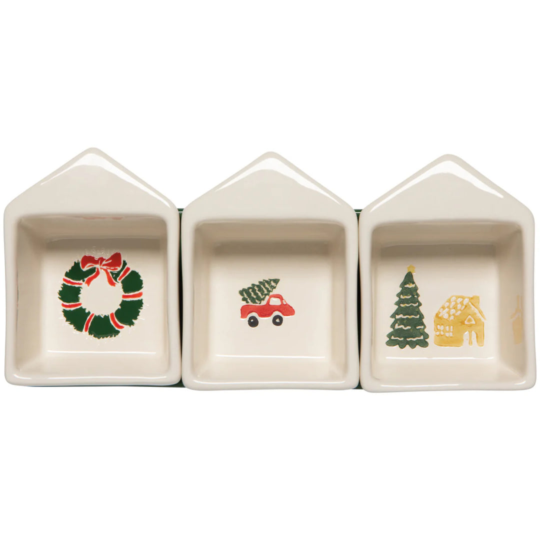 Danica - Glitzmas Christmas Dipping Dish With Tray Set