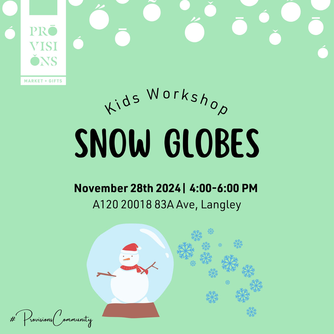 Kids Workshop: Snow Globes  - November 28th 2024