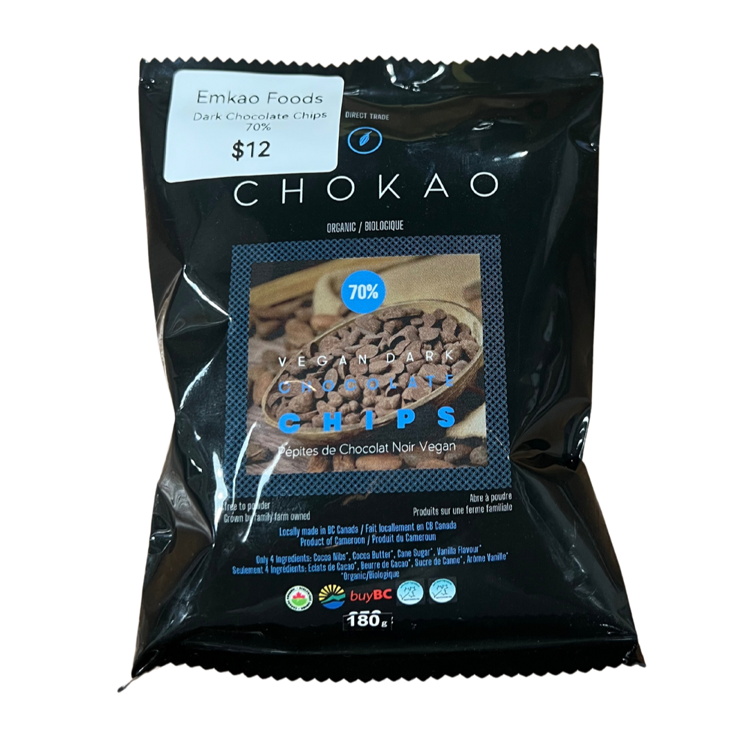 Emkao Foods - Dark Chocolate Chips 70% (250g)