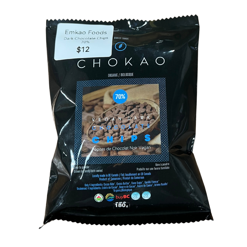 Emkao Foods - Dark Chocolate Chips 70% (250g)