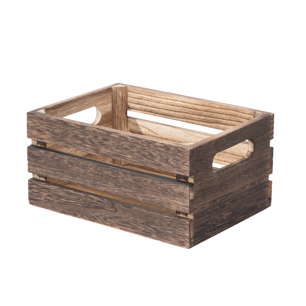 Packaging - Rustic Brown Wooden Crate