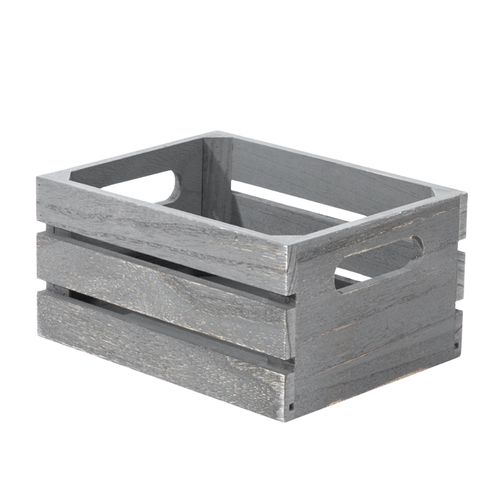 Packaging - Rustic Grey Wooden Crate