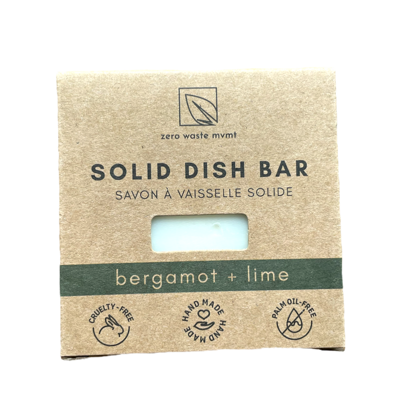 Zero Waste MVMT - Bergamot and Lime Solid Dish Soap Bar