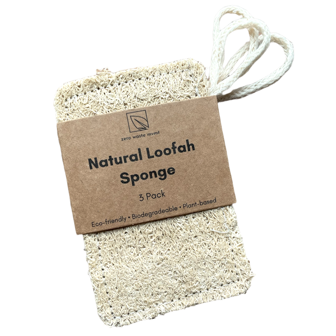 Zero Waste MVMT - Natural Loofah Sponge (3 Pack)