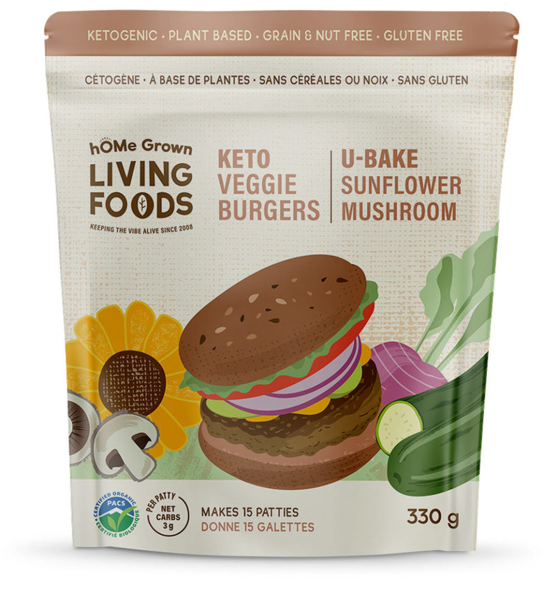 hOMe Grown Living Foods - Keto U-Bake Veggie Burger Mixes